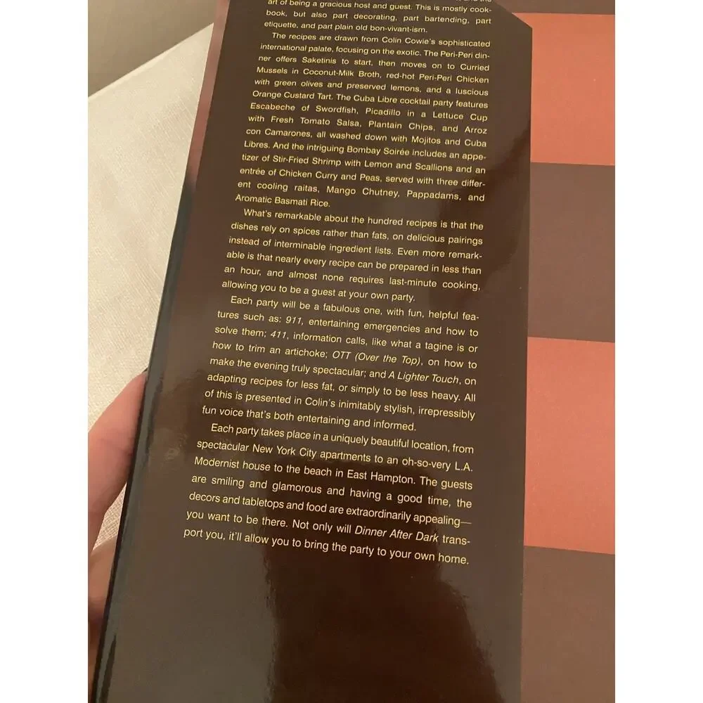 Dinner after Dark by Colin Cowie, FIRST EDITION (2002 Hardcover)